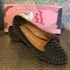 Jeffrey Campbell Martini Spike Slip On Flat, Black